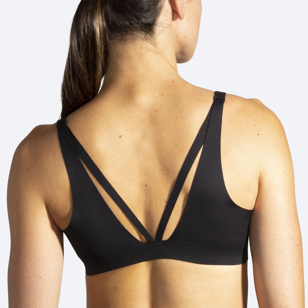 Brooks Dare Snörade Run Bra Sport Bh Dam Svarta | LKR-723681