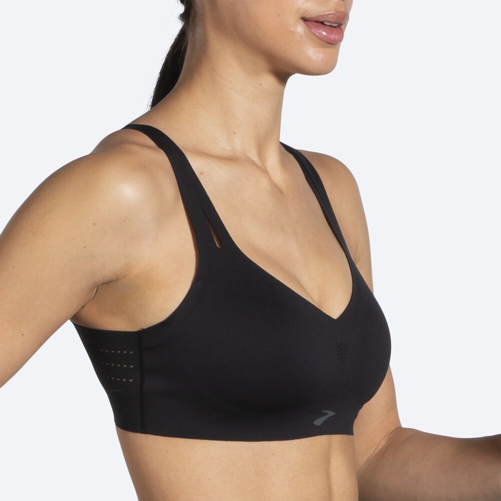 Brooks Dare Snörade Run Bra Sport Bh Dam Svarta | LKR-723681