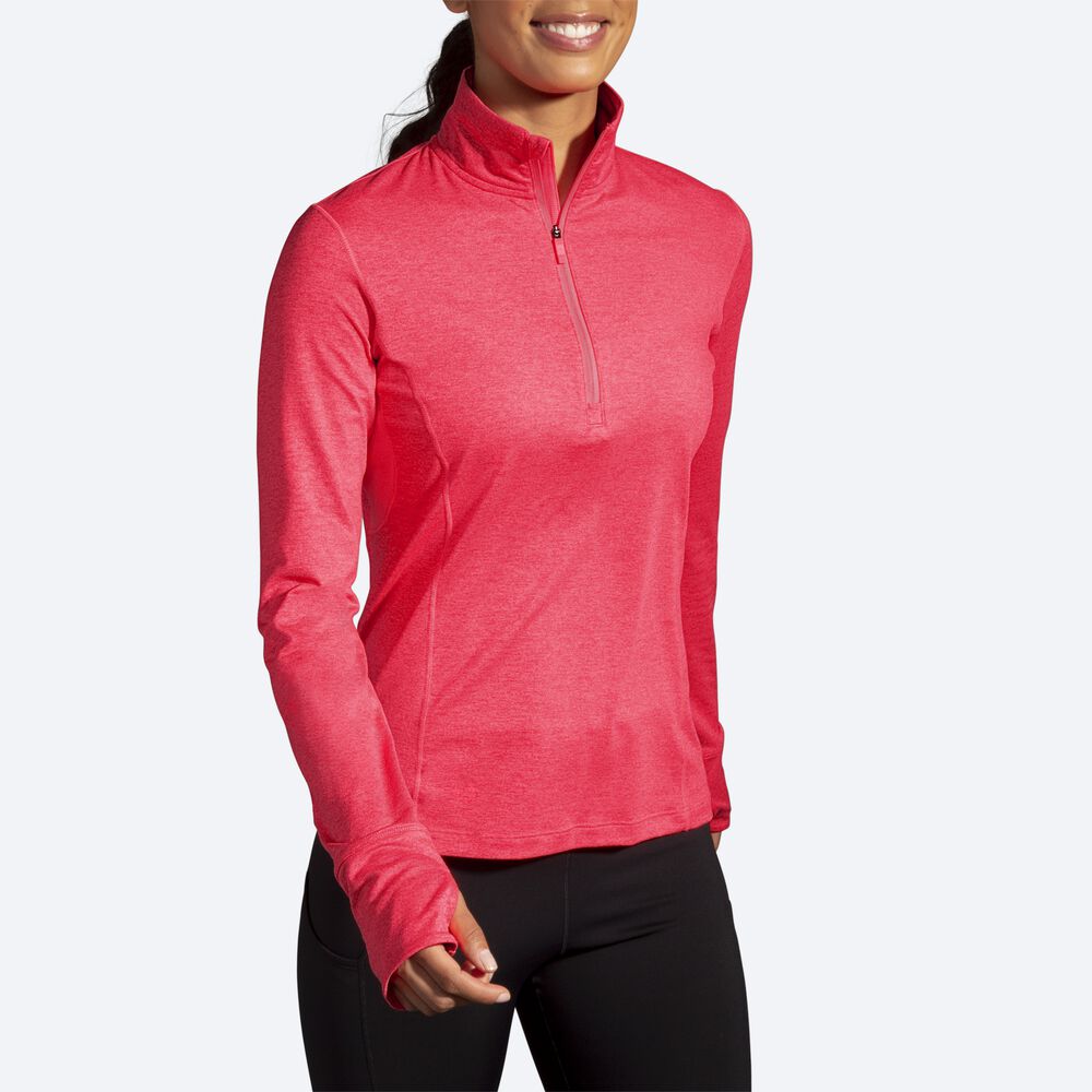 Brooks Dash 1/2 Zip Jacka Dam Rosa | VRQ-023679