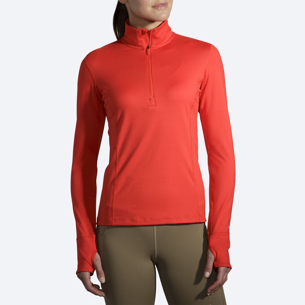 Brooks Dash 1/2 Zip Jacka Dam Röda | LIA-475986