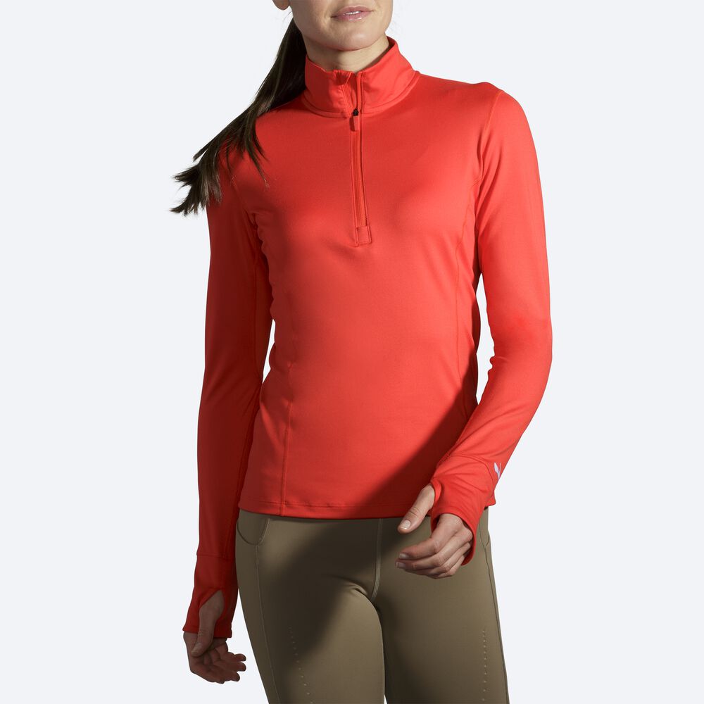 Brooks Dash 1/2 Zip Jacka Dam Röda | LIA-475986