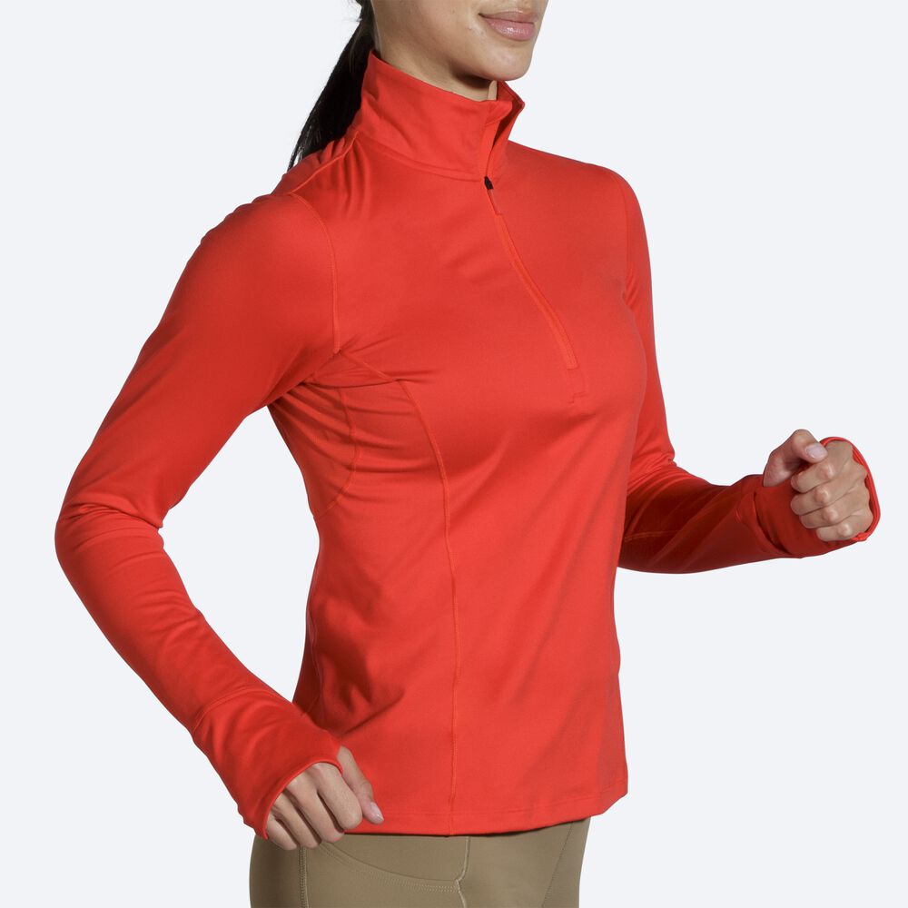 Brooks Dash 1/2 Zip Jacka Dam Röda | LIA-475986