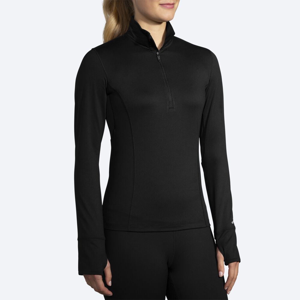 Brooks Dash 1/2 Zip Jacka Dam Svarta | PFB-831567