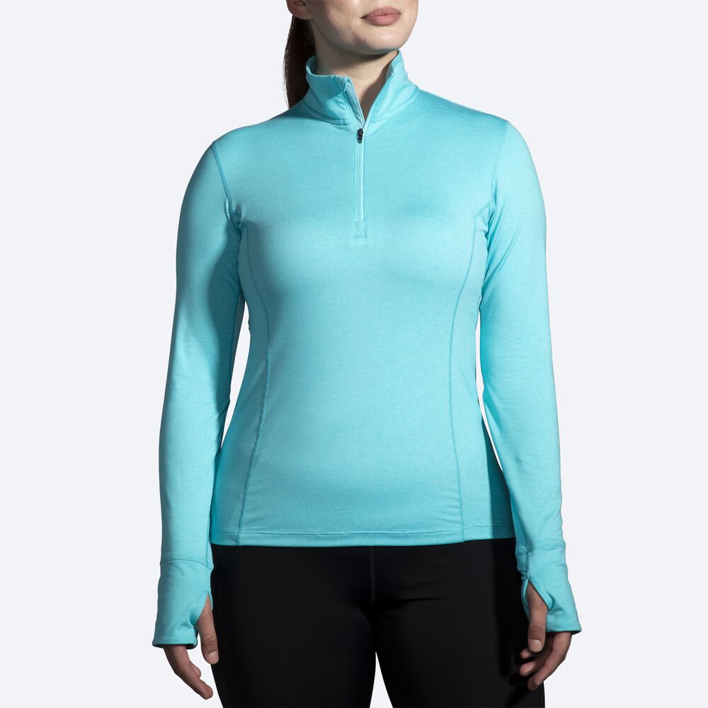 Brooks Dash 1/2 Zip Jacka Dam Turkos | LWI-817526