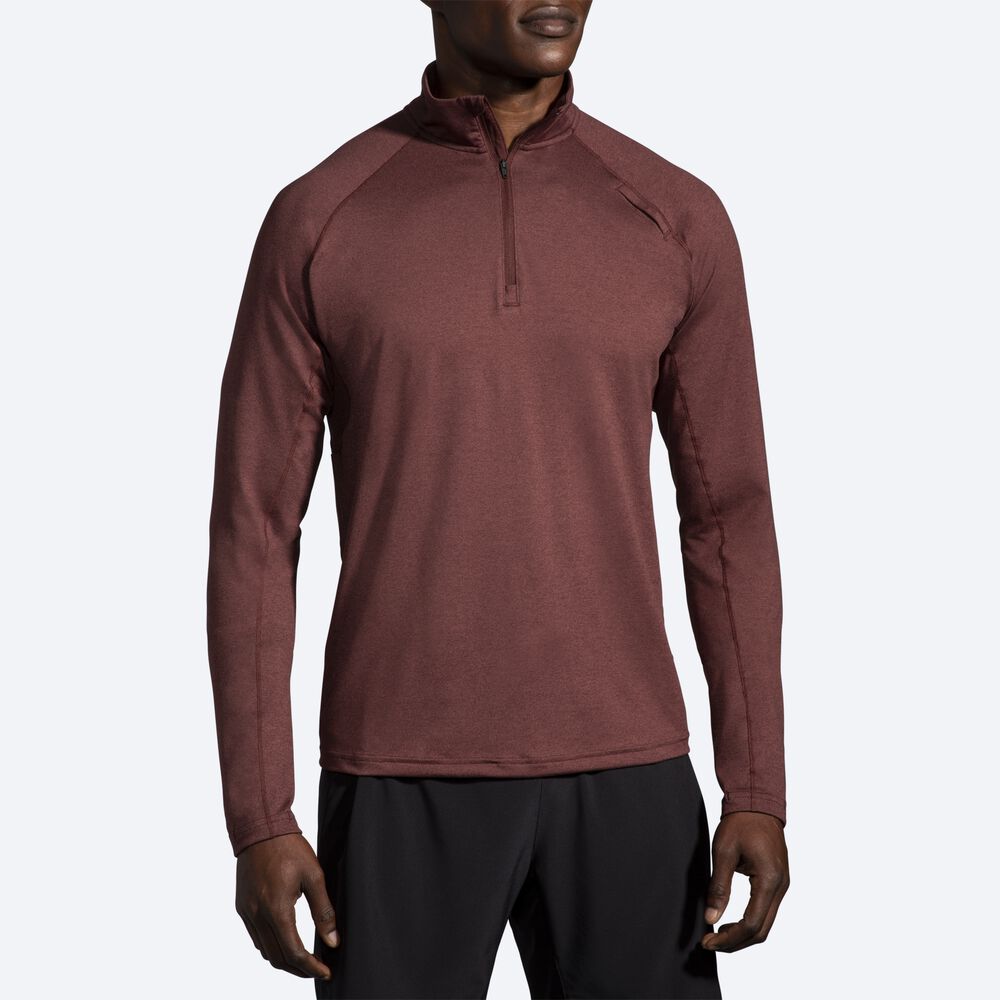 Brooks Dash 1/2 Zip Jacka Herr Choklad | MSB-531904