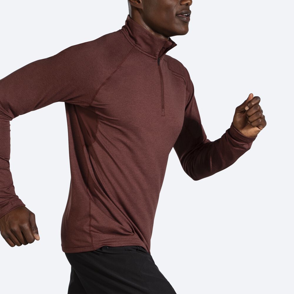 Brooks Dash 1/2 Zip Jacka Herr Choklad | MSB-531904