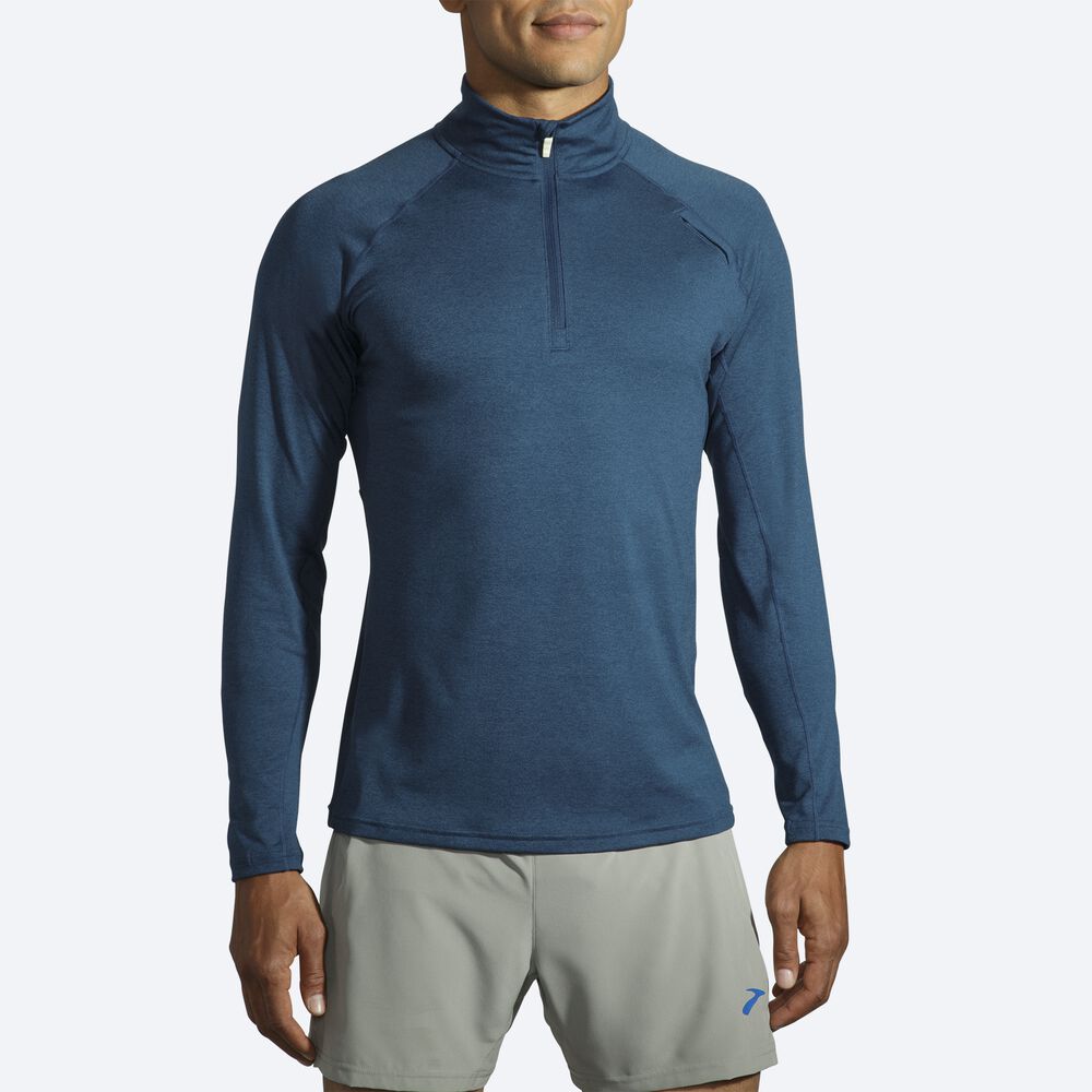 Brooks Dash 1/2 Zip Jacka Herr Indigo | PDQ-942657