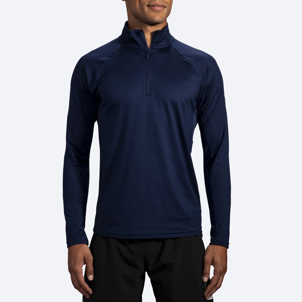 Brooks Dash 1/2 Zip Jacka Herr Marinblå | GVQ-081243