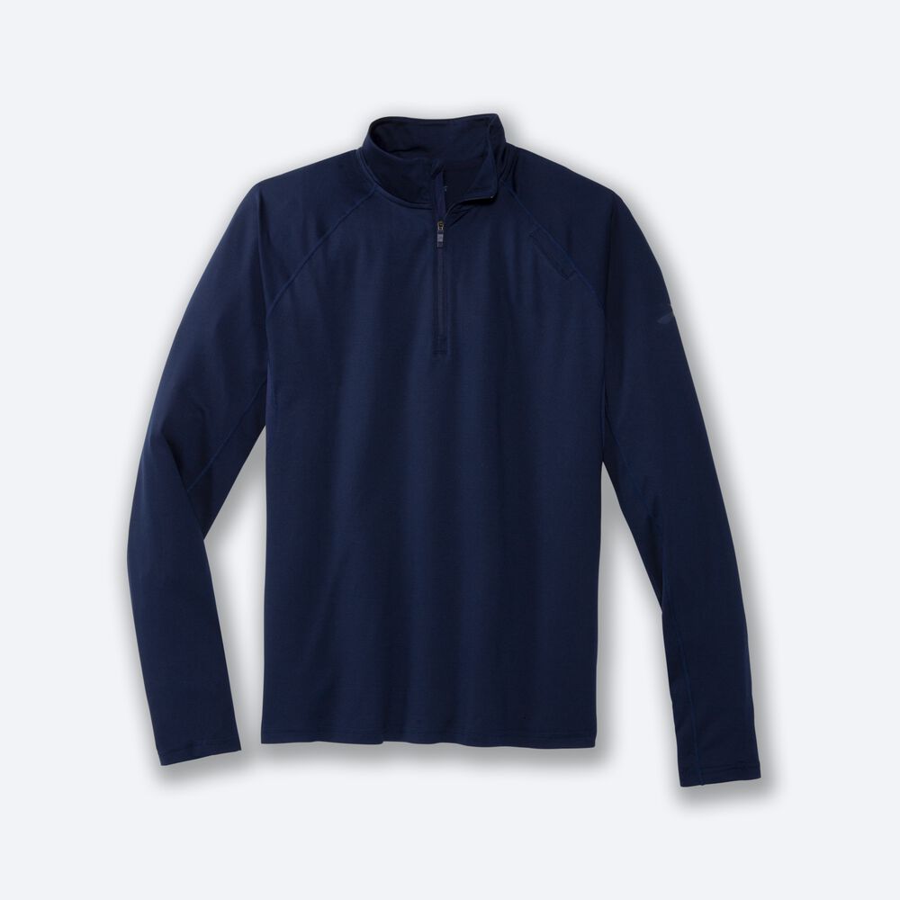 Brooks Dash 1/2 Zip Jacka Herr Marinblå | GVQ-081243