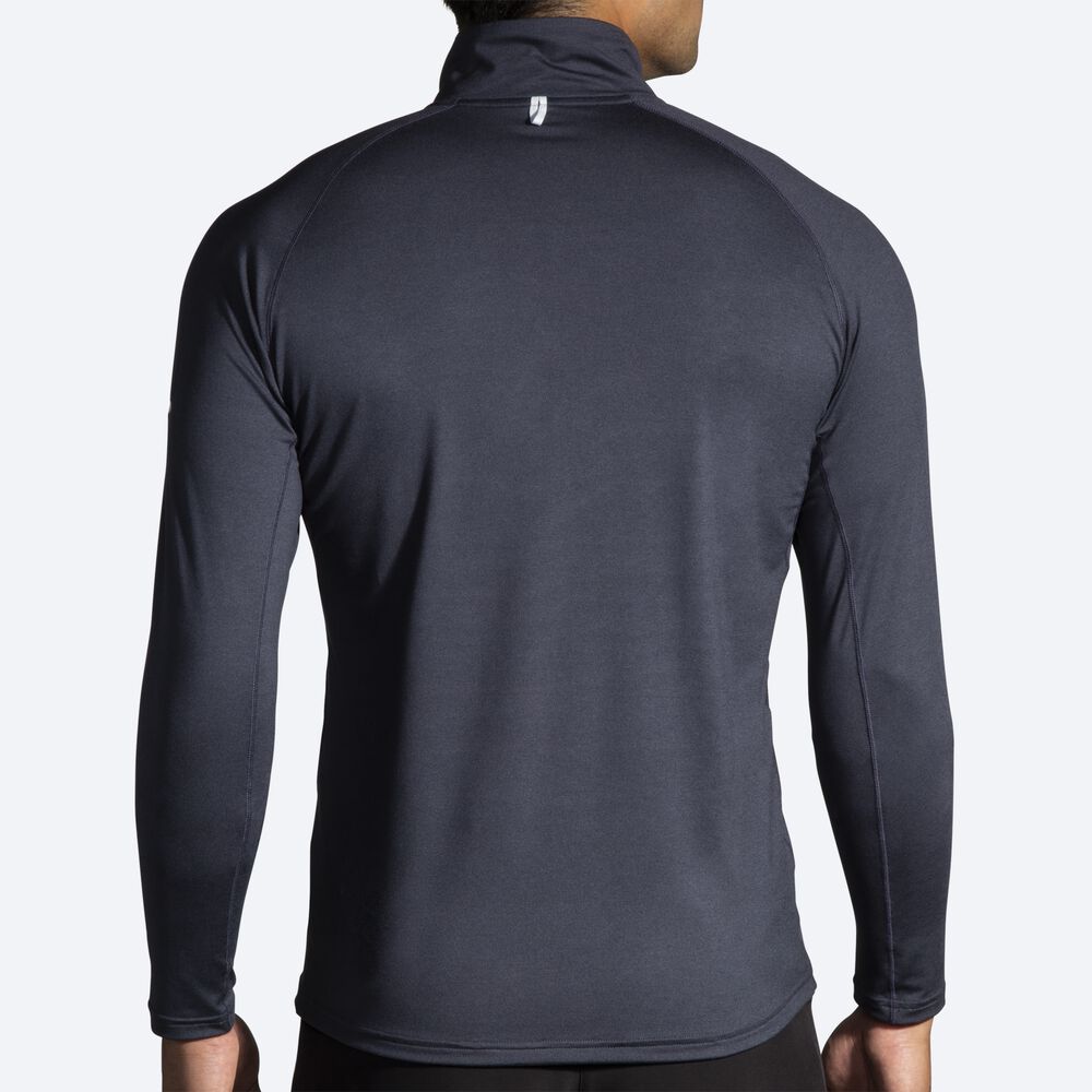 Brooks Dash 1/2 Zip Jacka Herr MörkGrå | DWU-452169