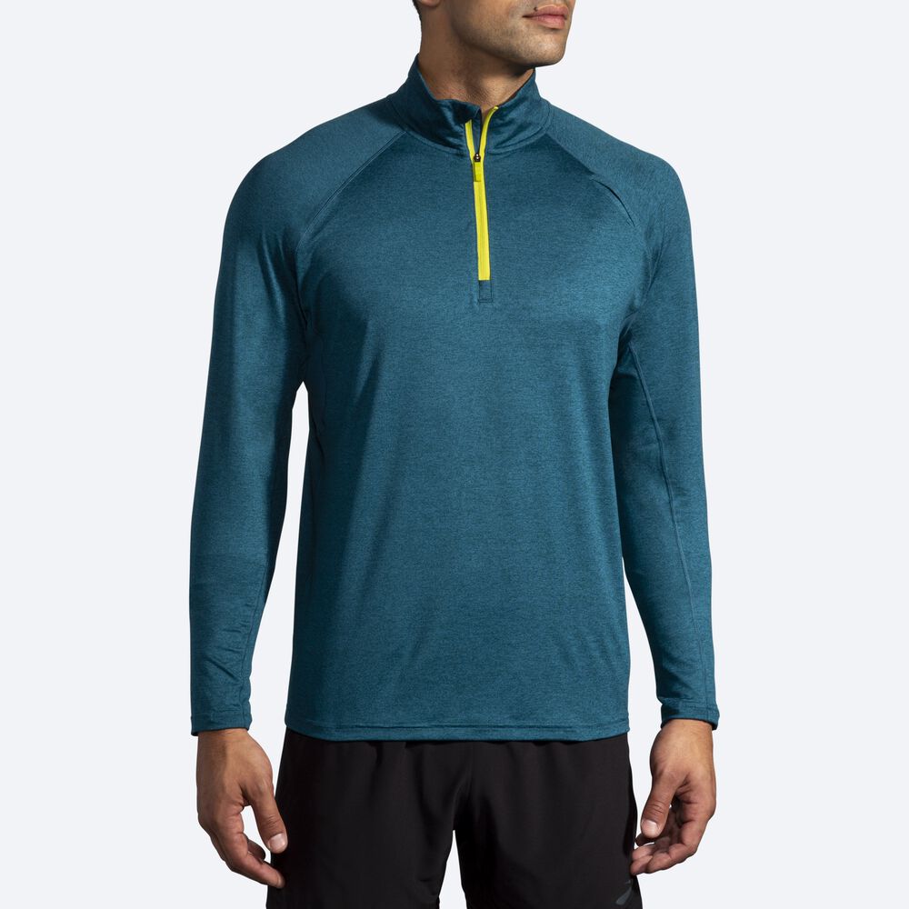 Brooks Dash 1/2 Zip Jacka Herr MörkGröna | POG-409285