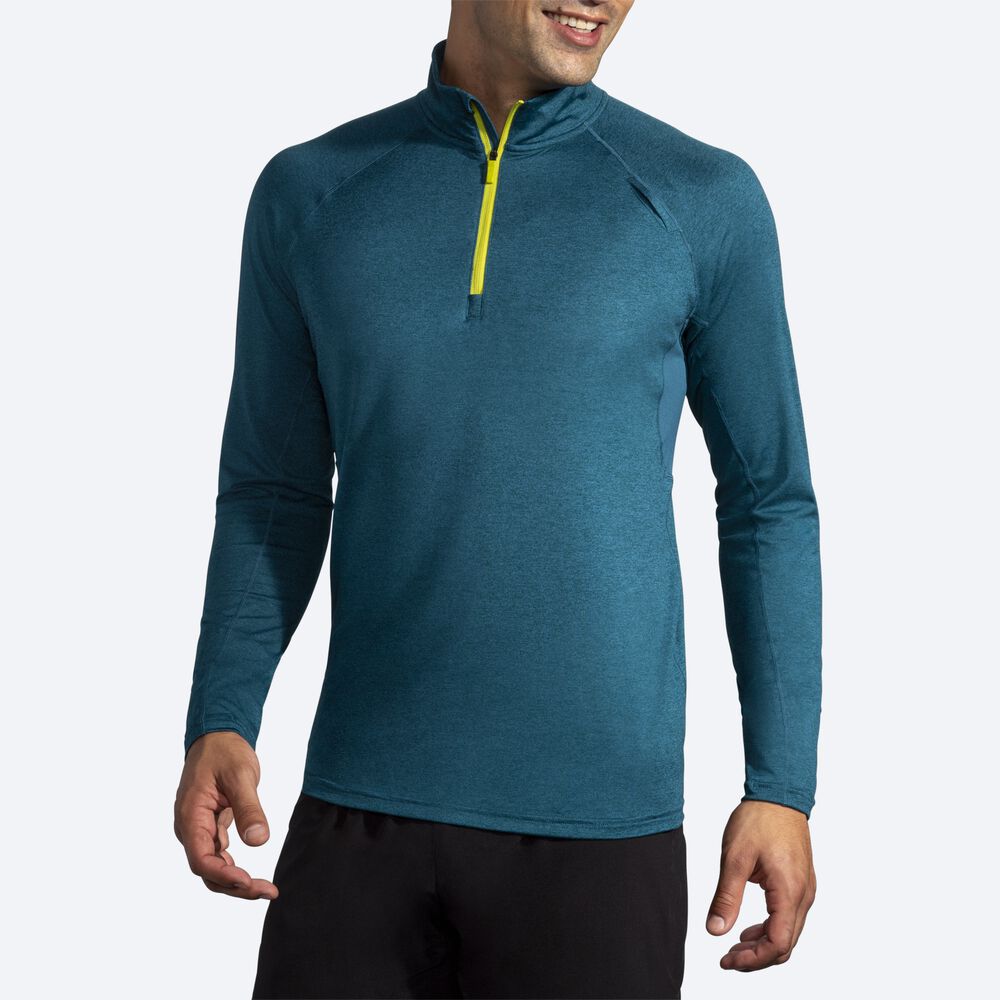 Brooks Dash 1/2 Zip Jacka Herr MörkGröna | POG-409285