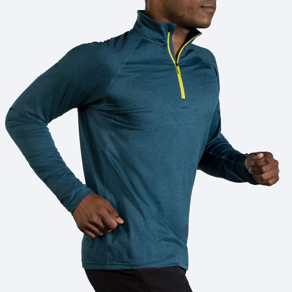 Brooks Dash 1/2 Zip Jacka Herr MörkGröna | POG-409285