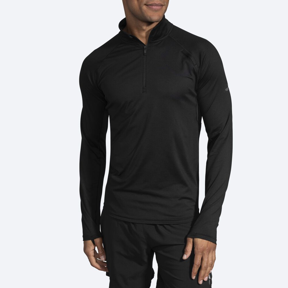 Brooks Dash 1/2 Zip Jacka Herr Svarta | GPW-905728