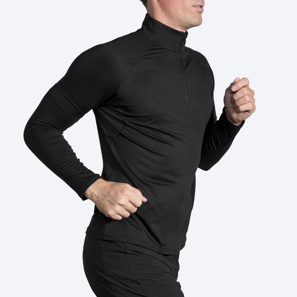 Brooks Dash 1/2 Zip Jacka Herr Svarta | GPW-905728