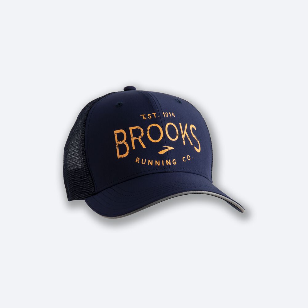 Brooks Discovery Trucker Hatt Herr Marinblå | QMN-965123