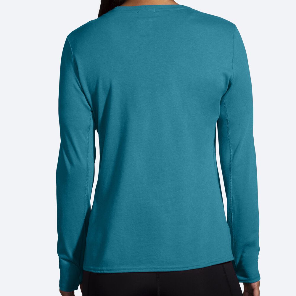 Brooks Distance Long Sleeve 2.0 T-shirt Dam Randig | FTJ-682519