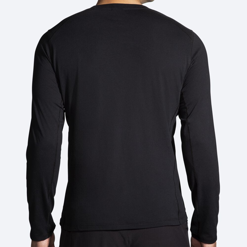 Brooks Distance Long Sleeve 2.0 T-shirt Herr Svarta | XCG-453816