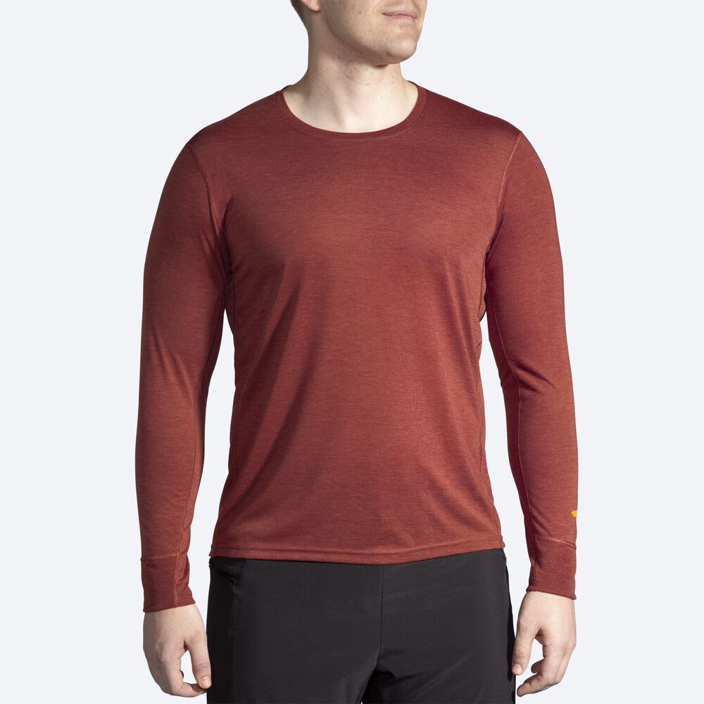 Brooks Distance Long Sleeve T-shirt Herr Koppar | DCZ-374950