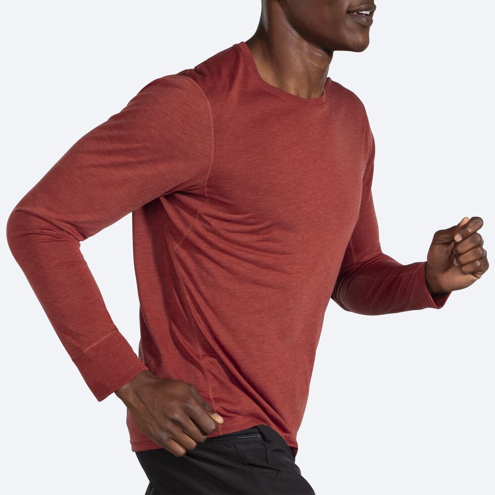 Brooks Distance Long Sleeve T-shirt Herr Koppar | DCZ-374950