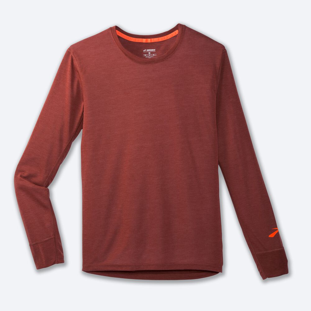 Brooks Distance Long Sleeve T-shirt Herr Koppar | DCZ-374950