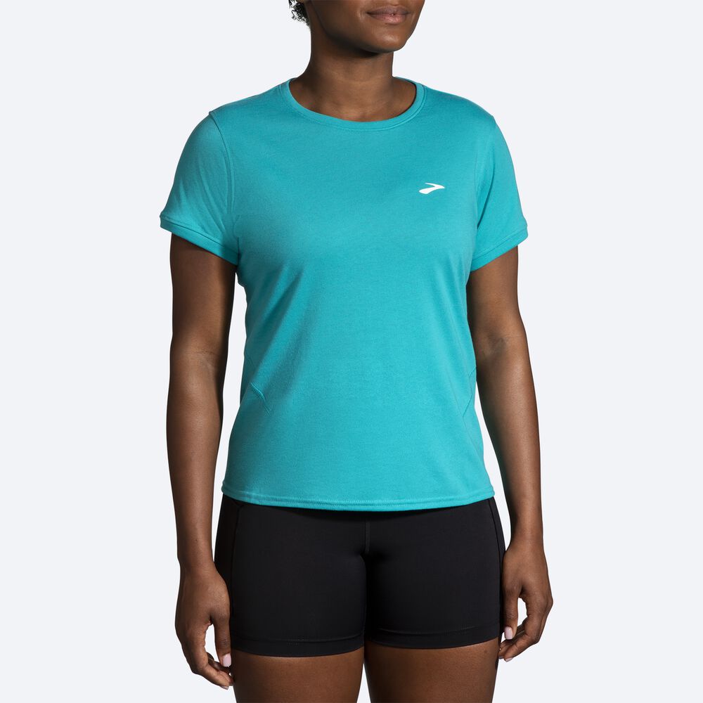 Brooks Distance Short Sleeve 2.0 T-shirt Dam Gröna | ERW-541839