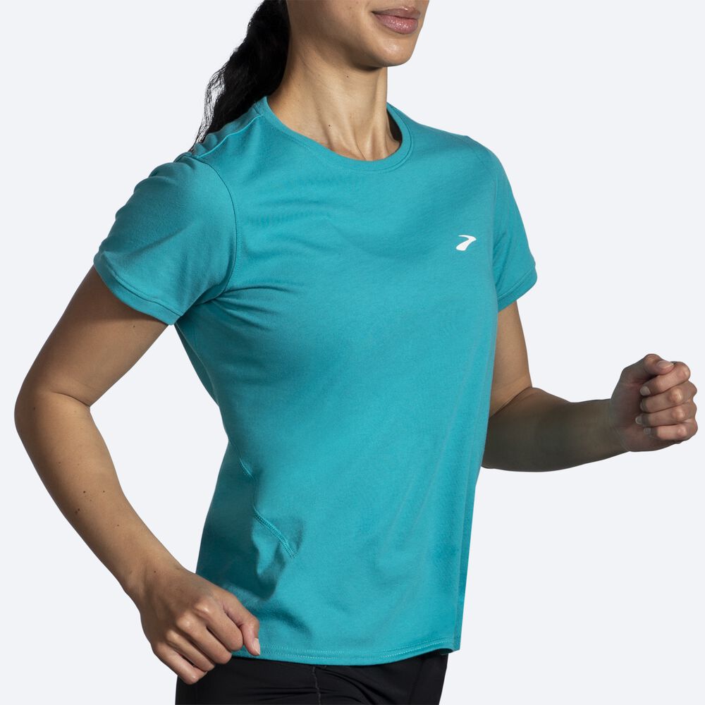 Brooks Distance Short Sleeve 2.0 T-shirt Dam Gröna | ERW-541839