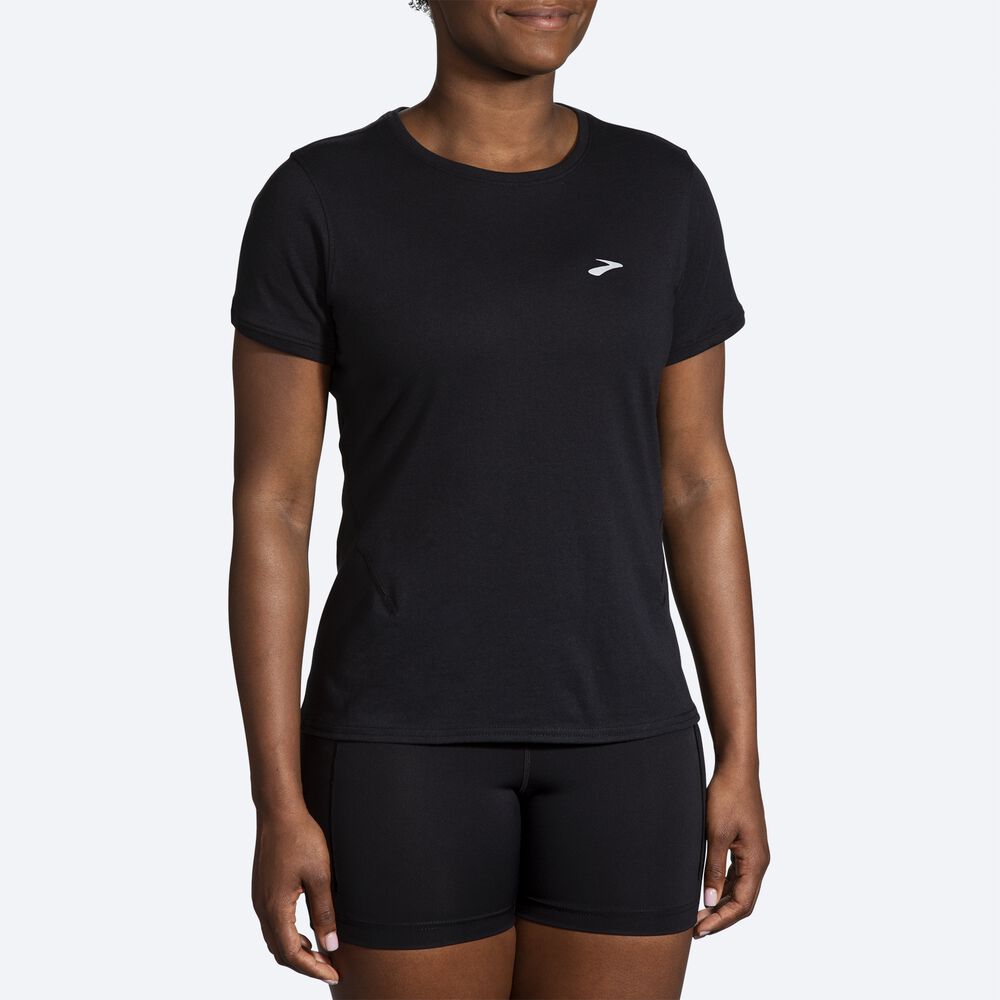 Brooks Distance Short Sleeve 2.0 T-shirt Dam Svarta | HAP-805176