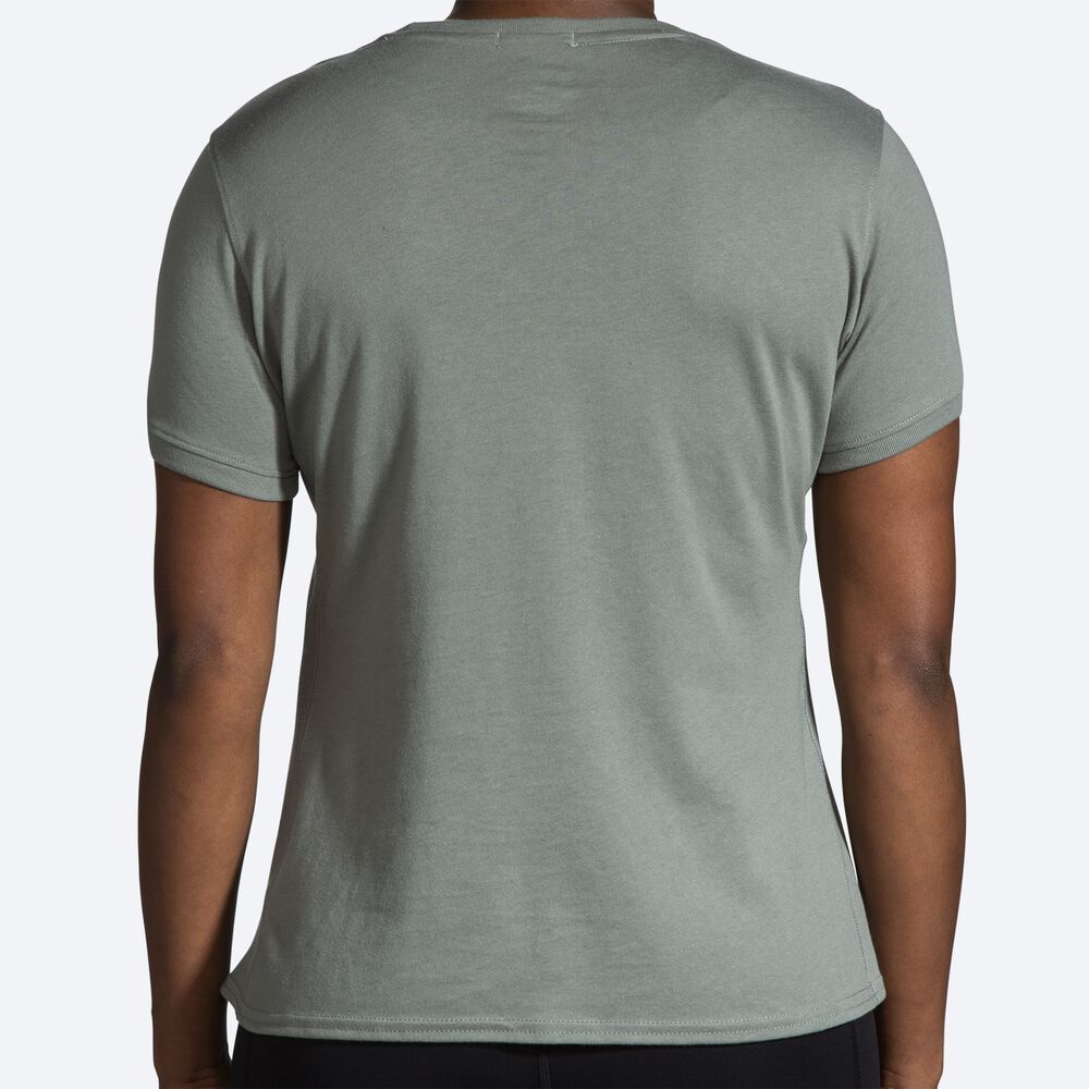 Brooks Distance Short Sleeve 2.0 T-shirt Dam Gröna | IXG-823950