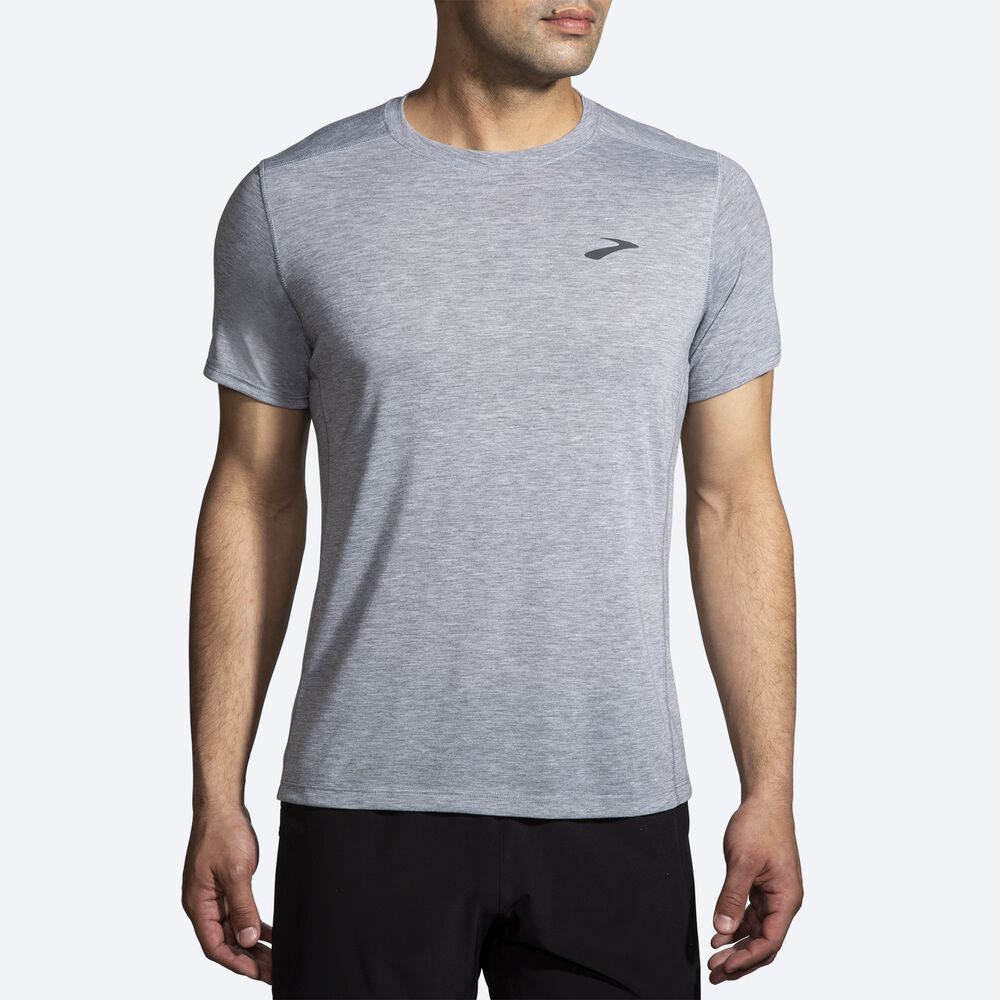 Brooks Distance Short Sleeve 2.0 T-shirt Herr Grå | LPQ-892175