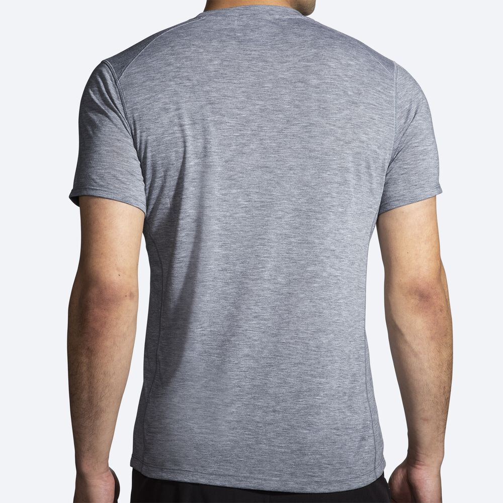 Brooks Distance Short Sleeve 2.0 T-shirt Herr Grå | LPQ-892175