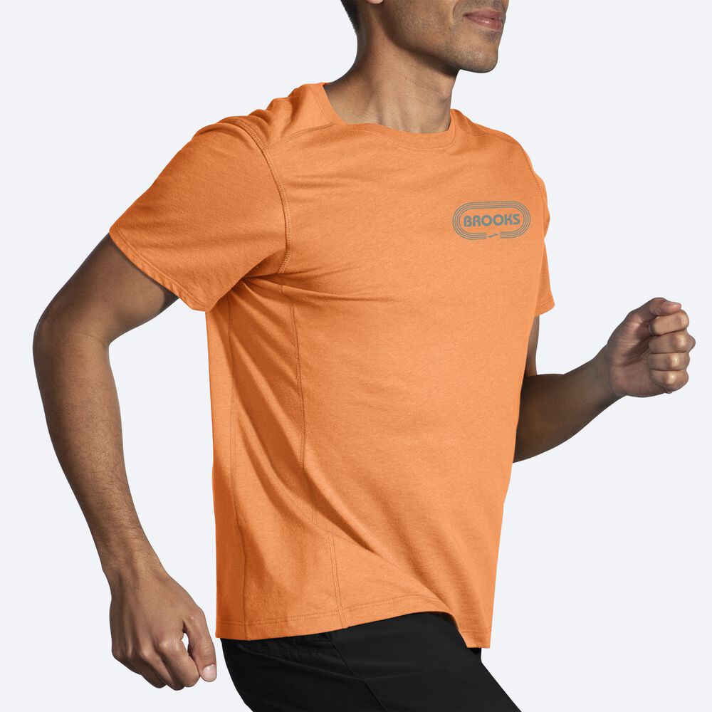 Brooks Distance Short Sleeve 2.0 T-shirt Herr Orange | OUH-653904