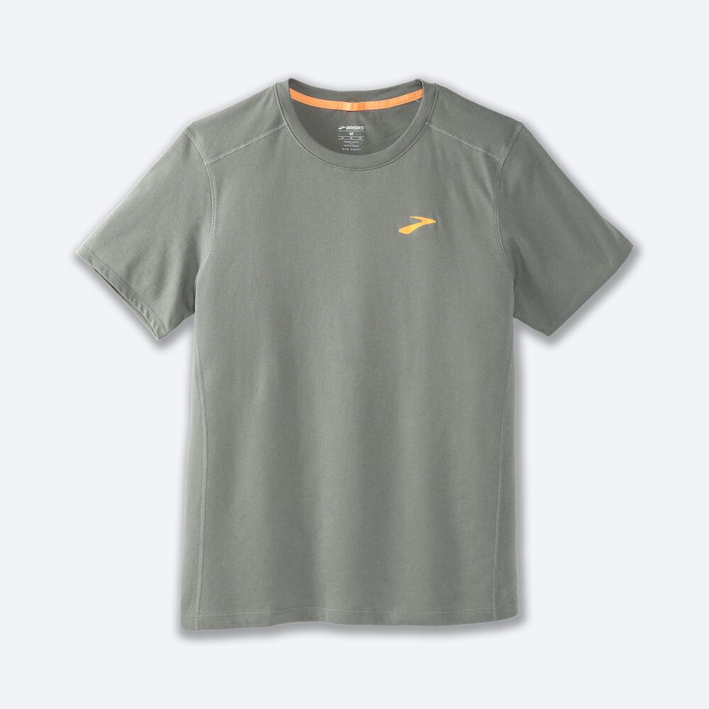 Brooks Distance Short Sleeve 2.0 T-shirt Herr Gröna | UTI-184256