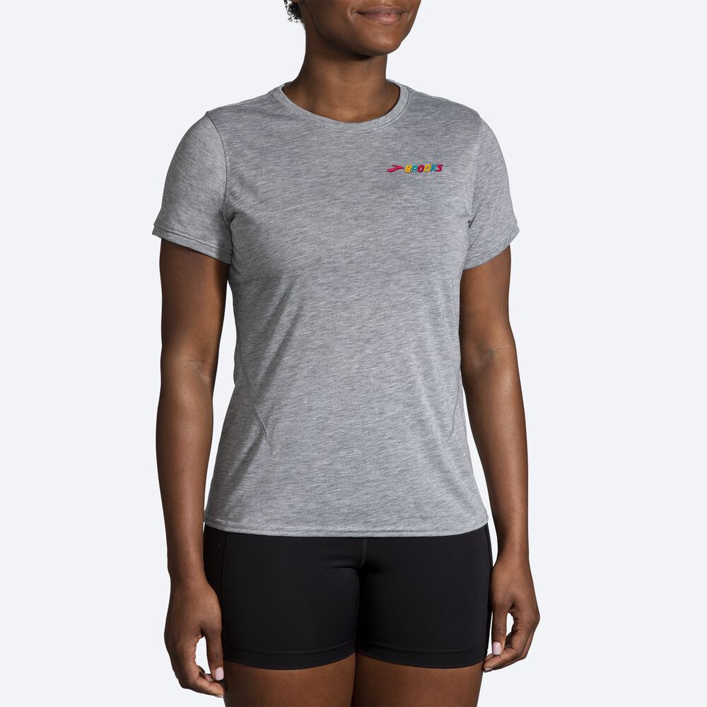 Brooks Distance Short Sleeve 2.0 T-shirt Dam Grå/Olika Färger | WZJ-340769