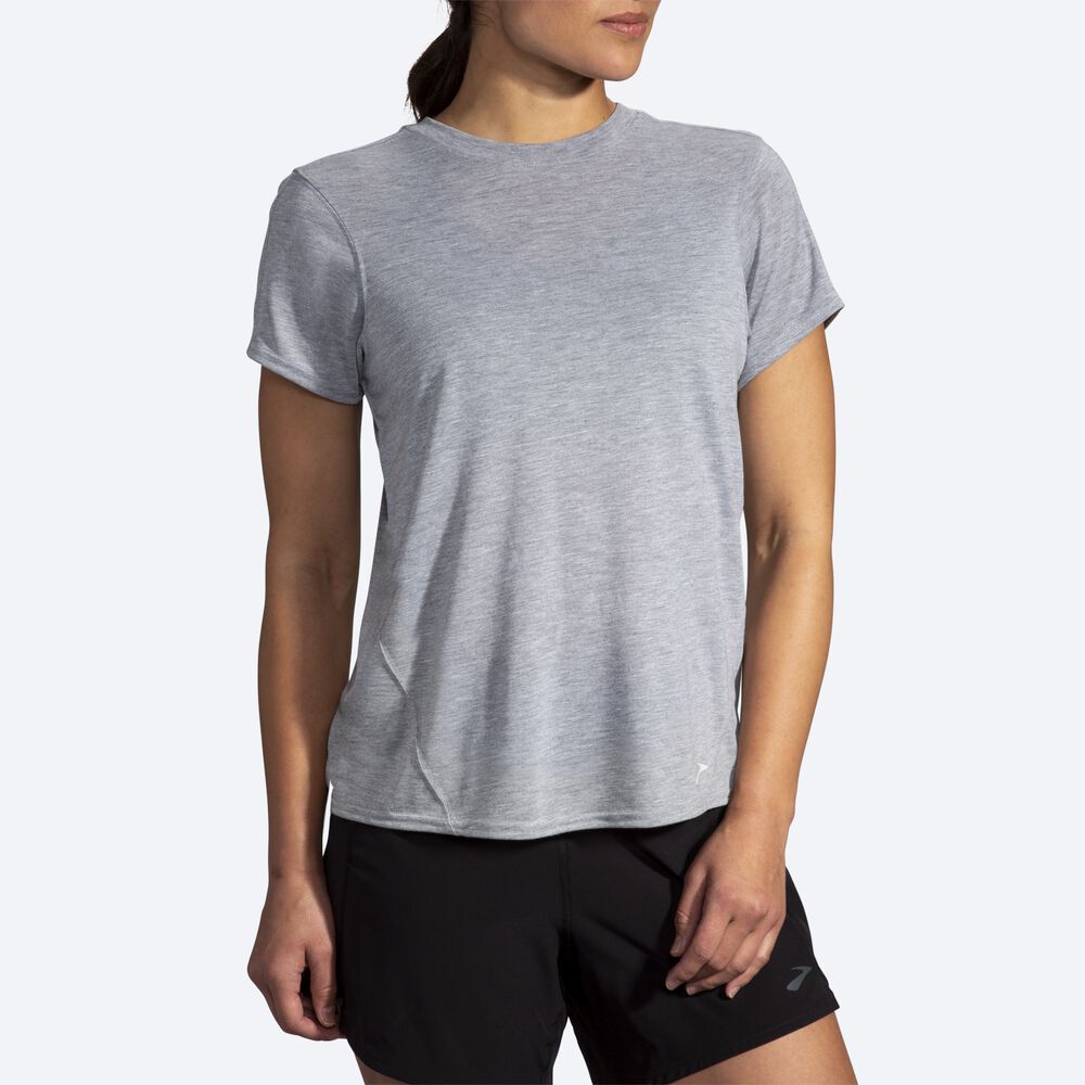 Brooks Distance Short Sleeve T-shirt Dam Grå | BWI-486073