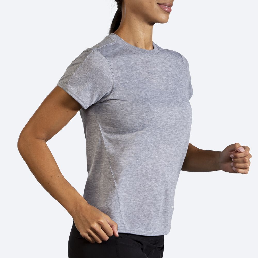 Brooks Distance Short Sleeve T-shirt Dam Grå | BWI-486073