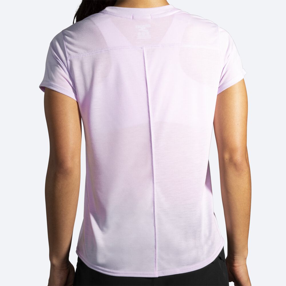 Brooks Distance Short Sleeve T-shirt Dam Lila | TPQ-201597