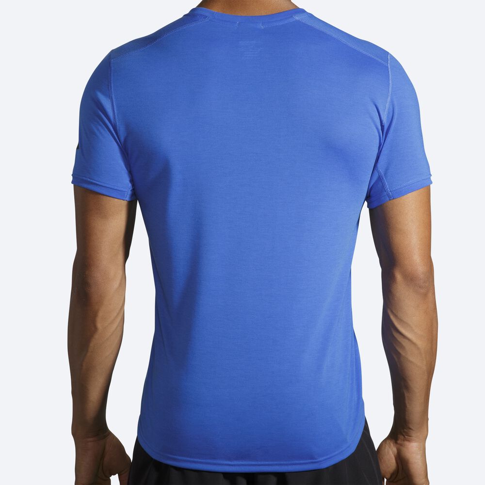 Brooks Distance Short Sleeve T-shirt Herr Blå | CUM-548103