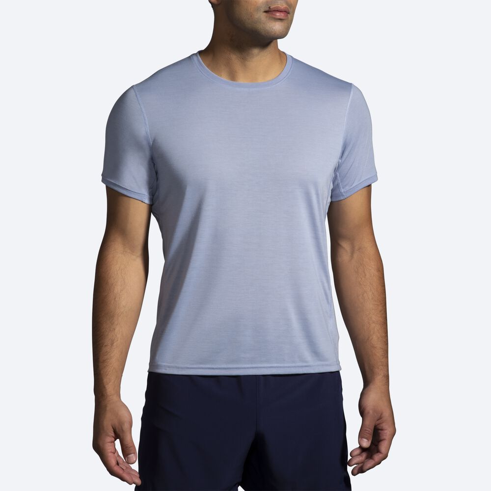 Brooks Distance Short Sleeve T-shirt Herr Blå | GSE-567321