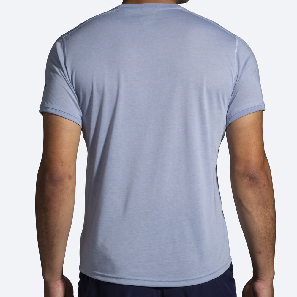 Brooks Distance Short Sleeve T-shirt Herr Blå | GSE-567321