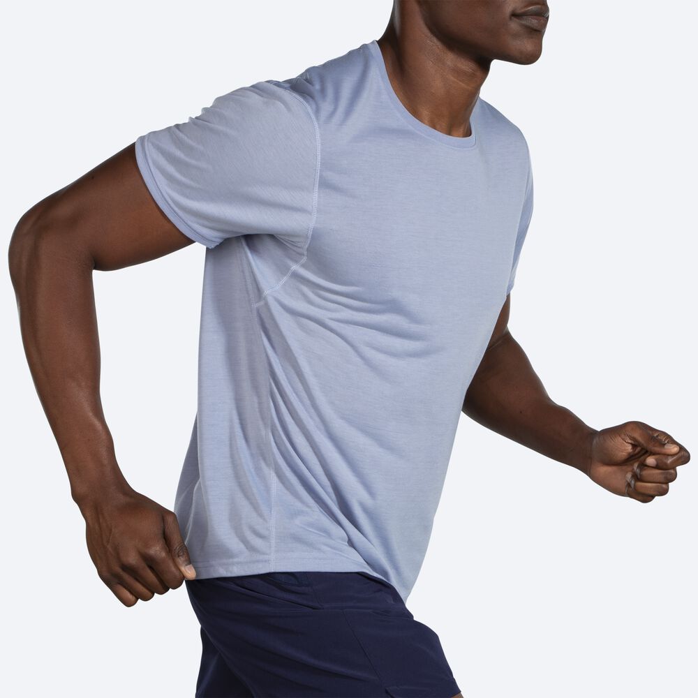 Brooks Distance Short Sleeve T-shirt Herr Blå | GSE-567321