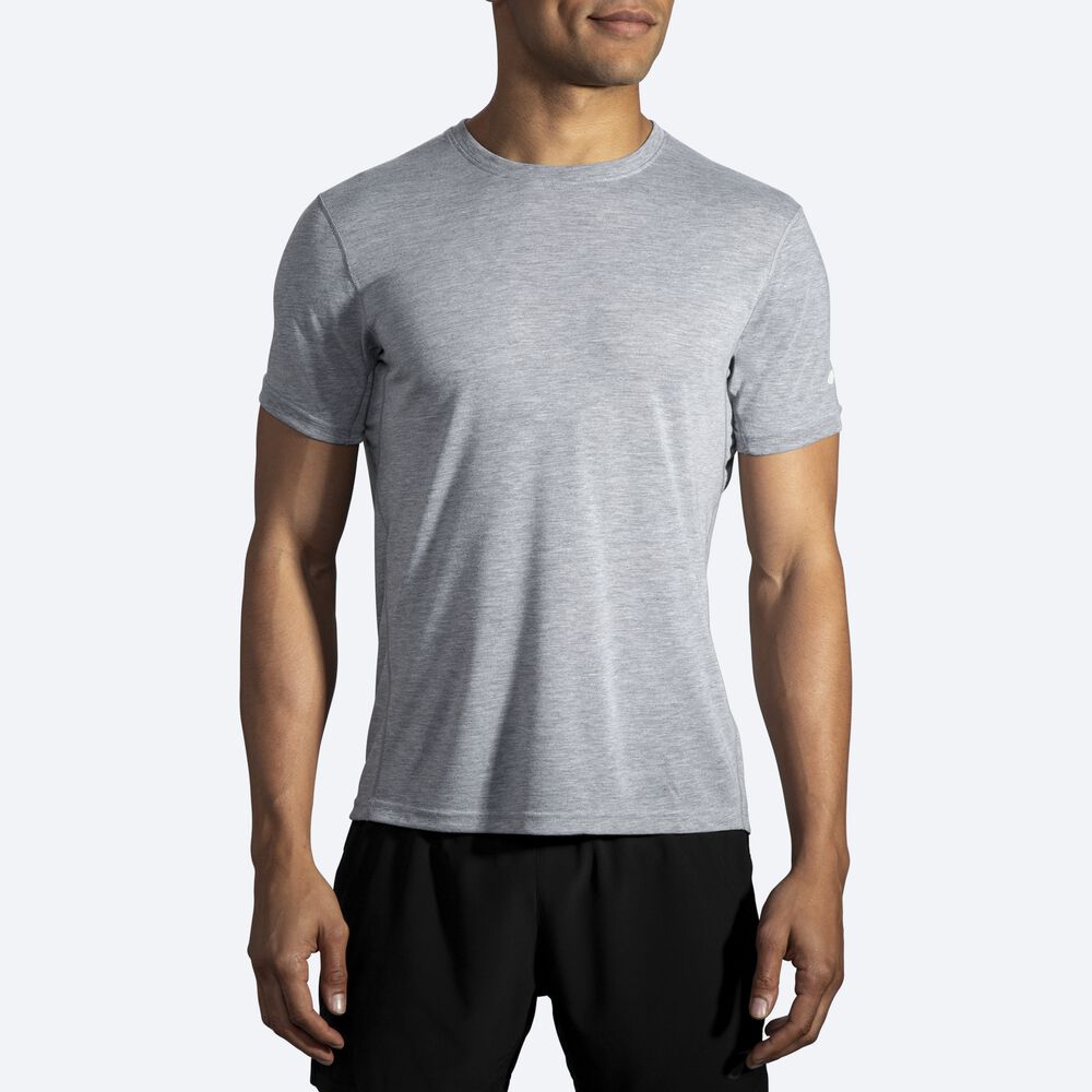 Brooks Distance Short Sleeve T-shirt Herr Grå | KSH-045276