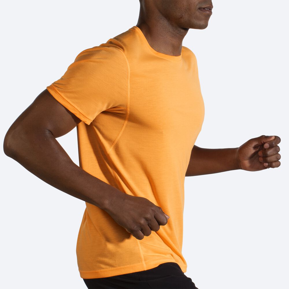 Brooks Distance Short Sleeve T-shirt Herr Orange | MZE-746392