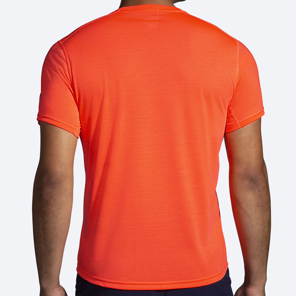 Brooks Distance Short Sleeve T-shirt Herr Orange | QOG-902574