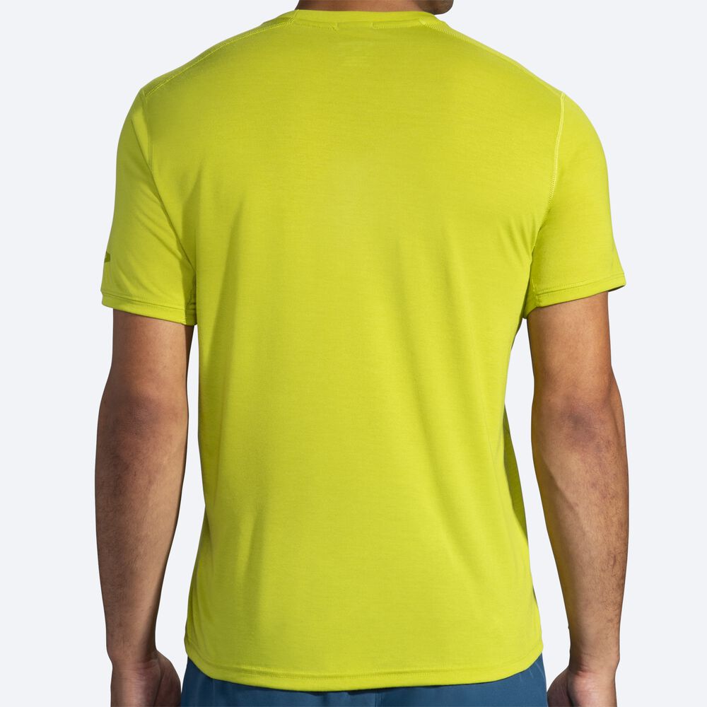 Brooks Distance Short Sleeve T-shirt Herr Gula | SIV-402381