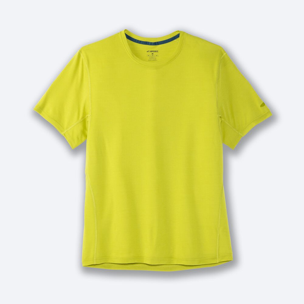 Brooks Distance Short Sleeve T-shirt Herr Gula | SIV-402381