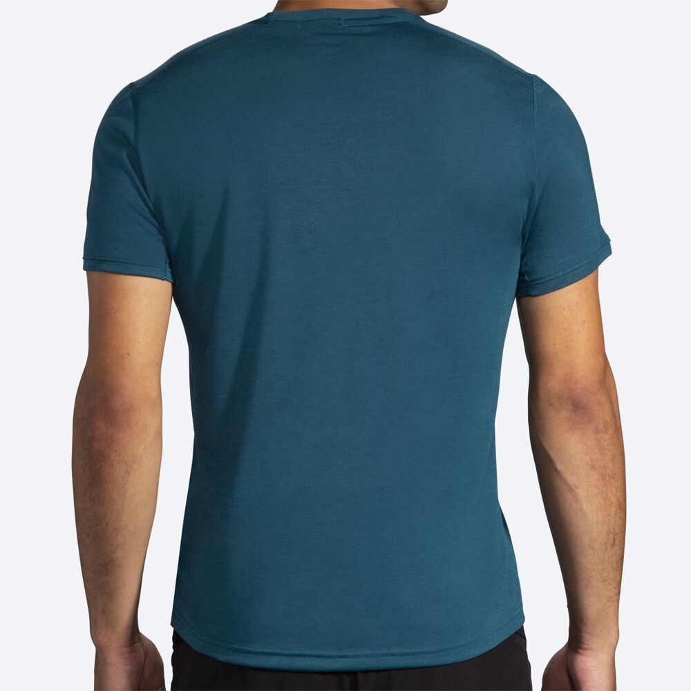 Brooks Distance Short Sleeve T-shirt Herr MörkGröna | UYS-168073