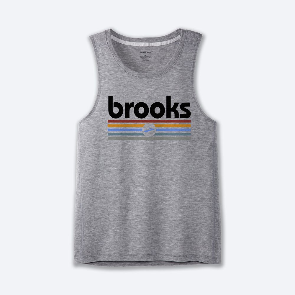 Brooks Distance Tank 2.0 Linnen Herr Grå/Randig | NOP-310825