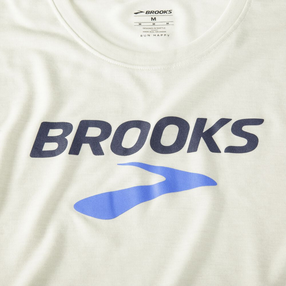 Brooks Distance Tryck Short Sleeve T-shirt Herr Orange | GEN-754192