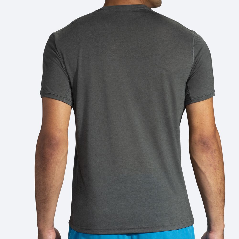 Brooks Distance Tryck Short Sleeve T-shirt Herr Mörk | VAL-394582